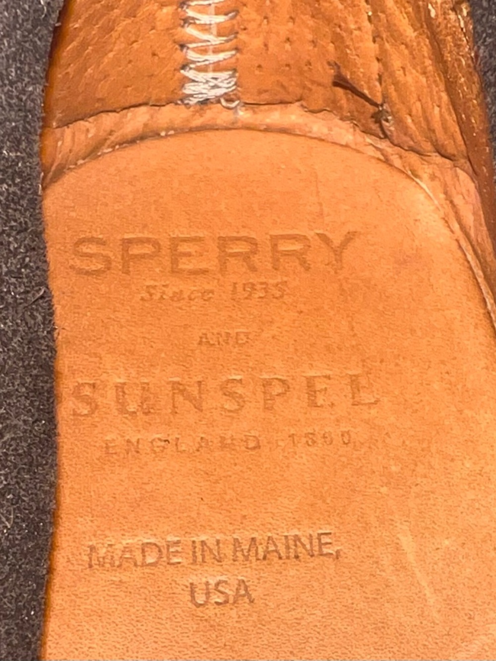 Sperry x Sunspel Original 2-Eye Suede Top Sider - Picture 2 of 6